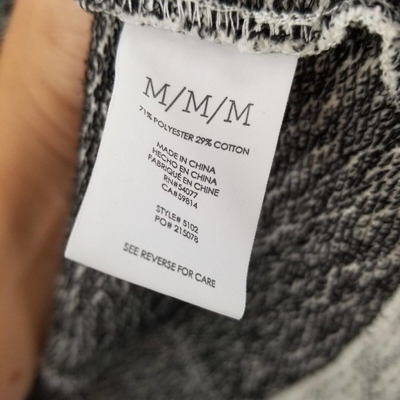 CAbi Neo Moto Jacket womens size medium Heathered Gray zip up button soft knit - Picture 6 of 12